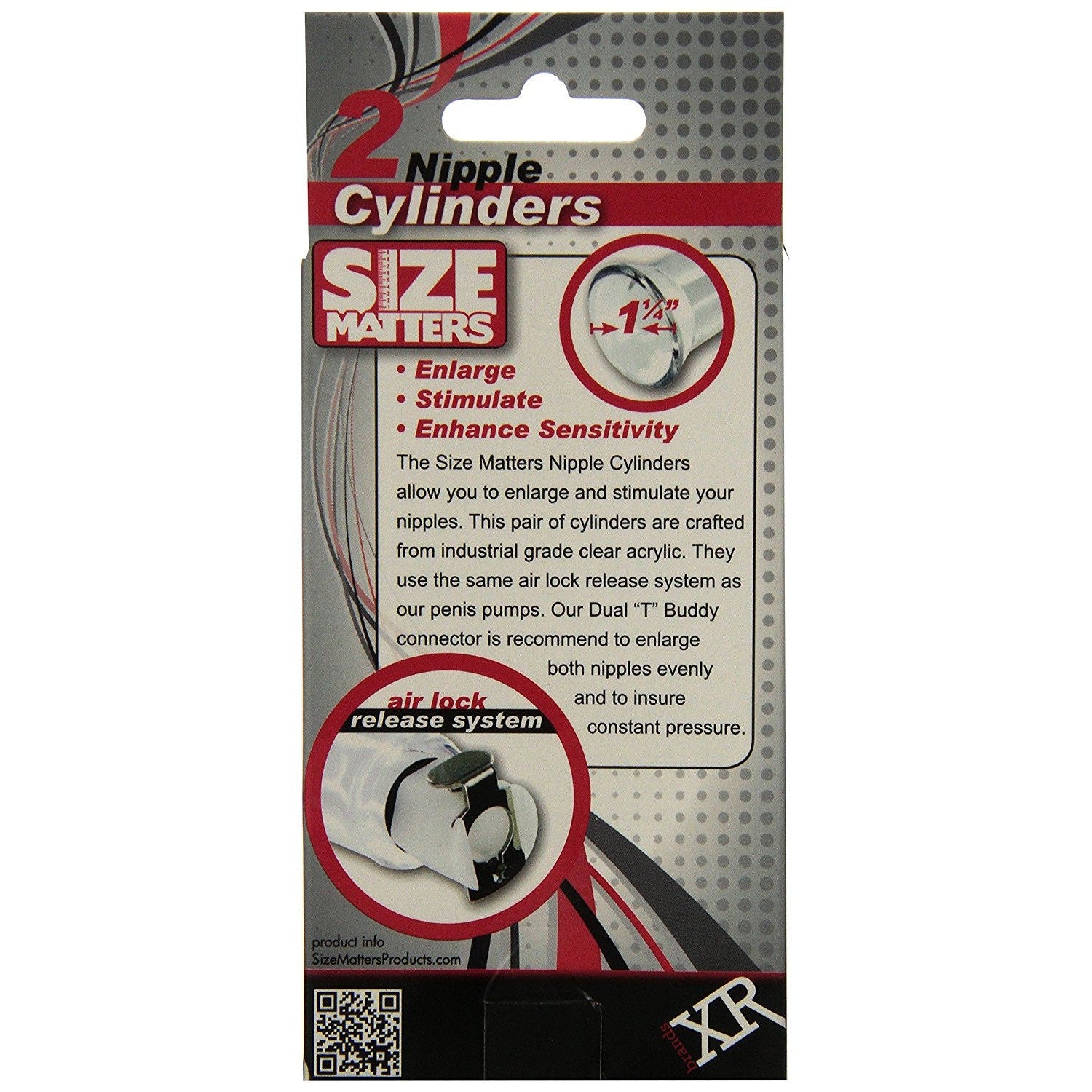 XR - Size Matters Nipple Cylinders (Medium) -  Nipple Pumps (Non Vibration)  Durio.sg