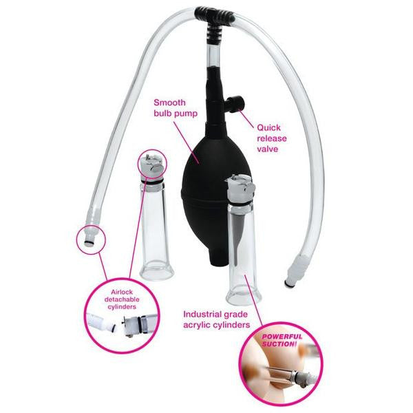 XR - Size Matters Nipple Pumping System with Dual Cylinders -  Nipple Pumps (Non Vibration)  Durio.sg