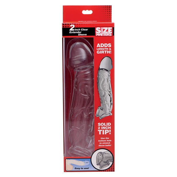 XR - Size Matters Penis Extender Sleeve 2" (Clear) -  Cock Sleeves (Non Vibration)  Durio.sg