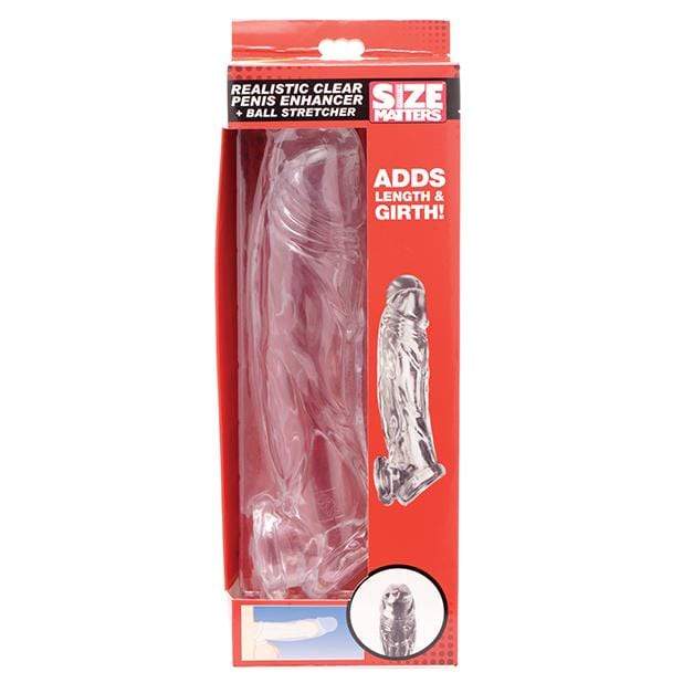 XR - Size Matters Realistic Penis Enhancer and Ball Stretcher (Clear) -  Cock Sleeves (Non Vibration)  Durio.sg