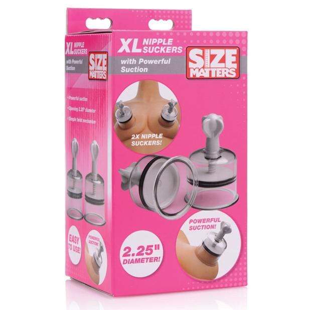 XR - Size Matters XL Nipple Suckers with Powerful Suction (Clear) -  Nipple Pumps (Non Vibration)  Durio.sg