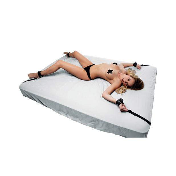 XR - Strict BDSM Bed Restraint Kit (Black) -  Bed Restraint  Durio.sg