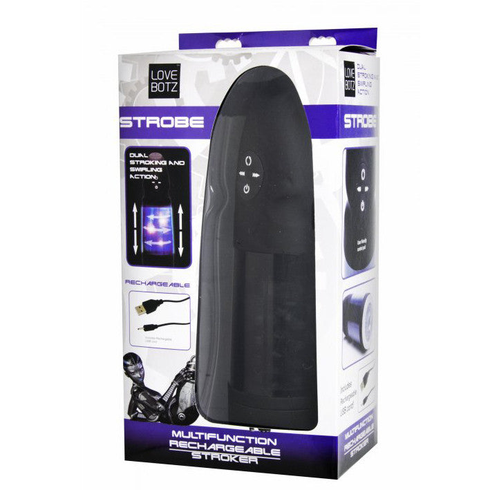 XR - Strobe Multi Function Rechargeable Stroker -  Masturbator (Hands Free) Rechargeable  Durio.sg