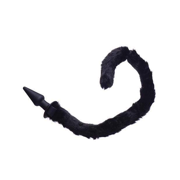XR - Tailz Black Cat Tail Anal Plug and Mask Set (Black) -  Anal Plug (Non Vibration)  Durio.sg