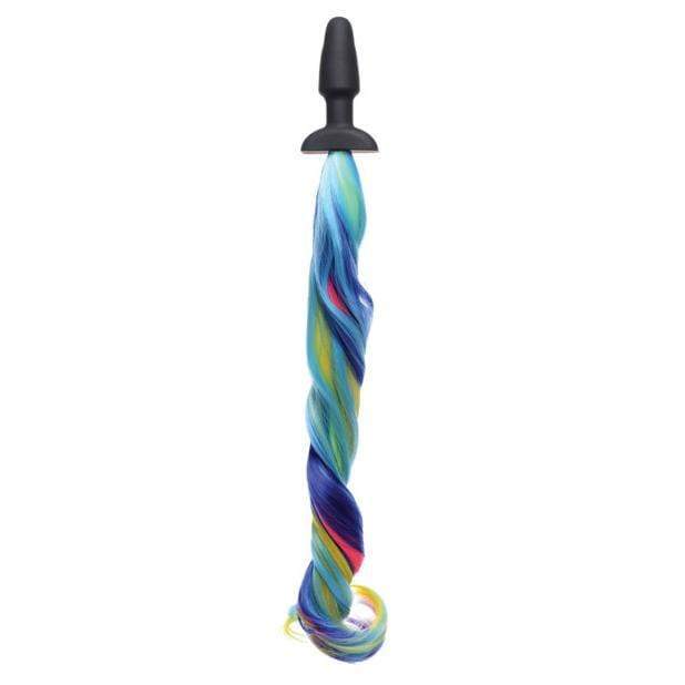XR - Tailz Rainbow Pony Tail Anal Plug (Black) -  Anal Plug (Non Vibration)  Durio.sg