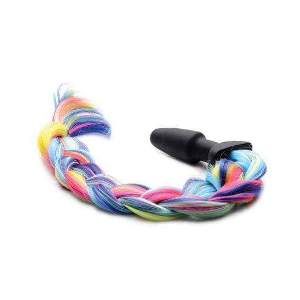 XR - Tailz Rainbow Pony Tail Anal Plug (Black) -  Anal Plug (Non Vibration)  Durio.sg