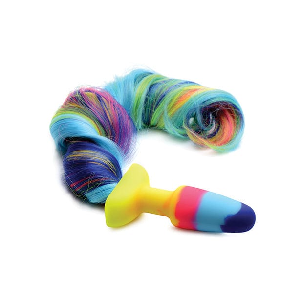 XR - Tailz Rainbow Unicorn Tail Anal Plug (Multi Colour) -  Anal Plug (Non Vibration)  Durio.sg