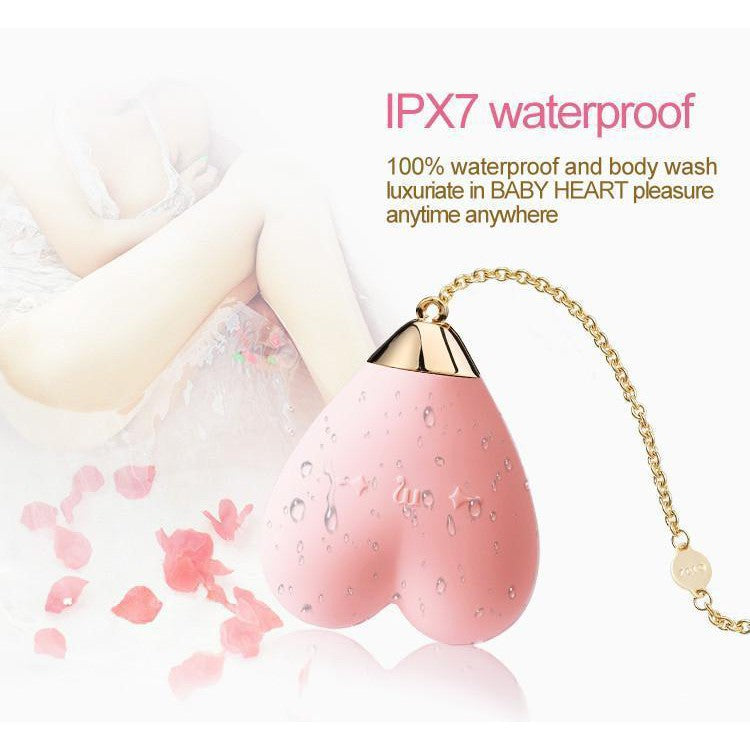 Zalo - Lolita Baby Heart Clit Massager (Strawberry Pink) -  Clit Massager (Vibration) Rechargeable  Durio.sg