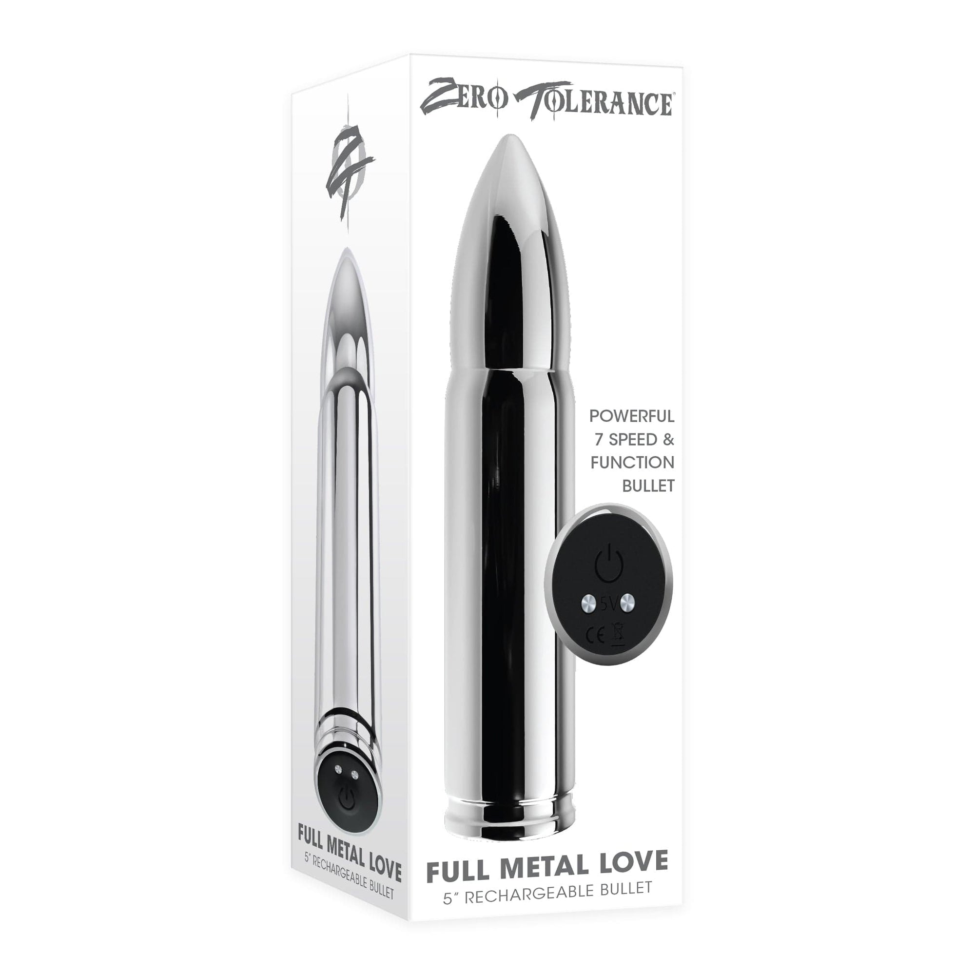 Zero Tolerance - Full Metal Love Rechargeable Bullet Vibrator (Silver) -  Bullet (Vibration) Rechargeable  Durio.sg