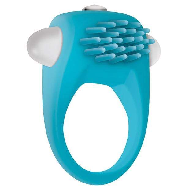 Zero Tolerance - Teal Tickler Vibrating Cock Ring (Blue) -  Silicone Cock Ring (Vibration) Non Rechargeable  Durio.sg
