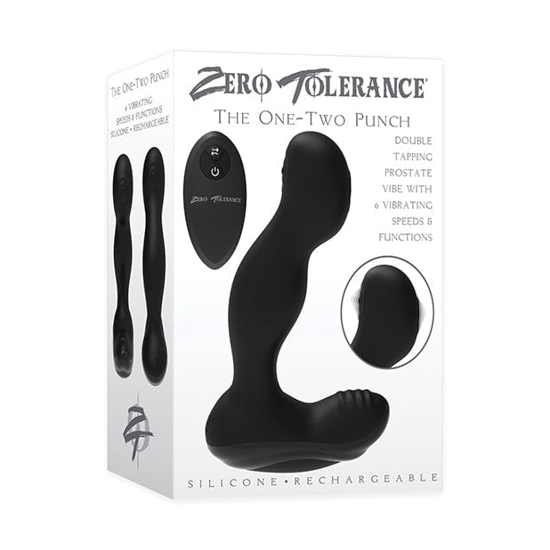 Zero Tolerance - The One Two Punch Remote Control Rechargeable Prostate Massager (Black) -  Remote Control Anal Plug (Vibration) Rechargeable  Durio.sg