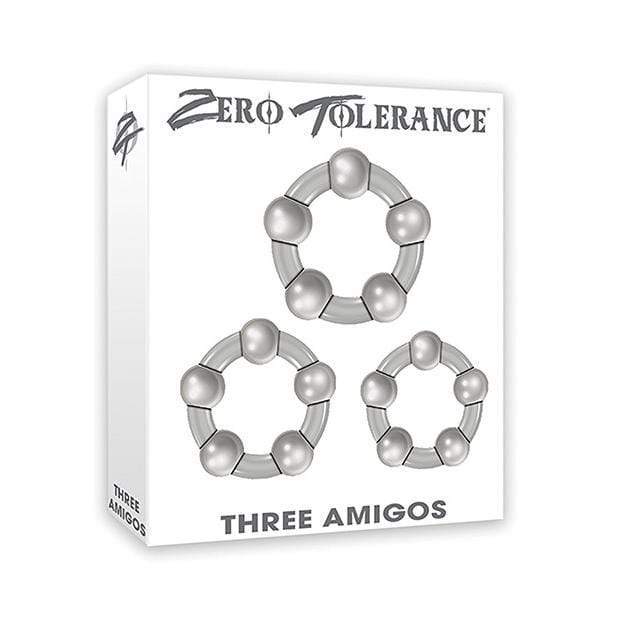 Zero Tolerance - Three Amigos Cock Rings (Clear) -  Rubber Cock Ring (Non Vibration)  Durio.sg
