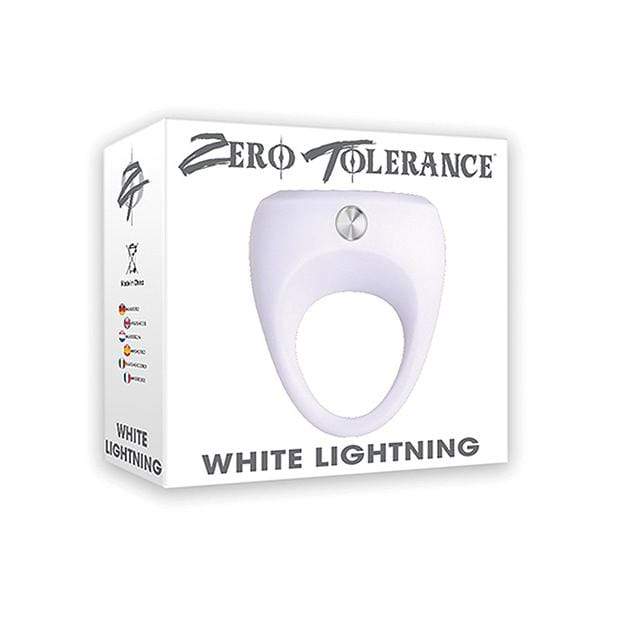 Zero Tolerance - White Lighting Vibrating Cock Ring (White) -  Silicone Cock Ring (Vibration) Non Rechargeable  Durio.sg