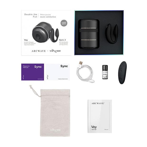 Arcwave - Double the Fun Collection Box Vox x We Vibe Sync 2 Couple Set (Black) AW1010 CherryAffairs