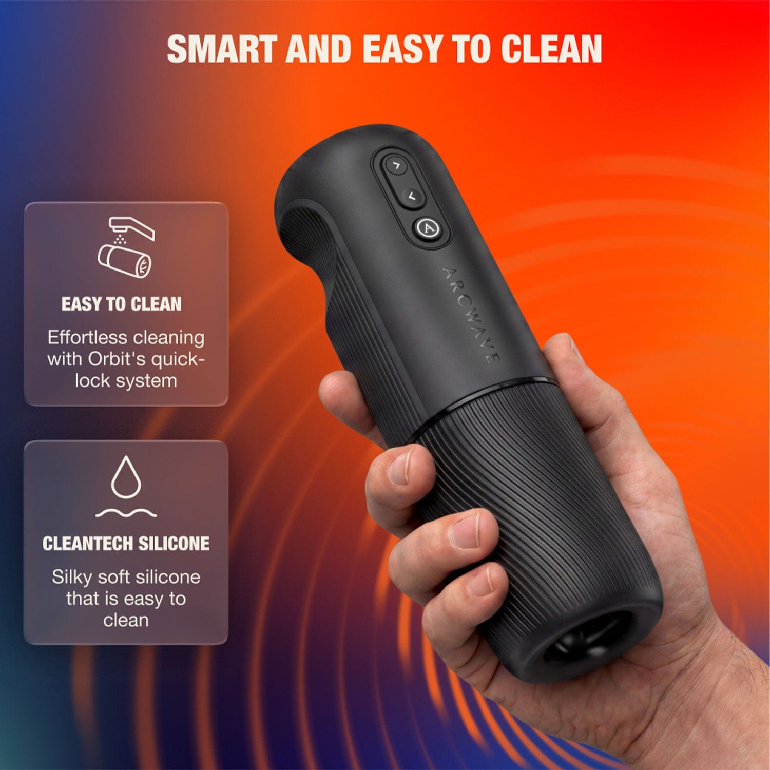 Arcwave - Orbit App-Controlled Rotating Stroker Masturbator (Black) AW1020 Durio.sg