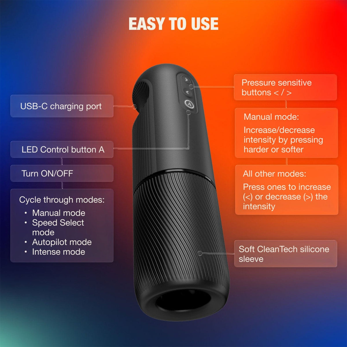 Arcwave - Orbit App-Controlled Rotating Stroker Masturbator (Black) AW1020 Durio.sg