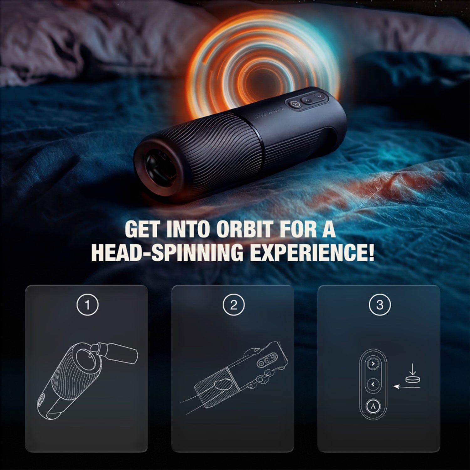 Arcwave - Orbit App-Controlled Rotating Stroker Masturbator (Black) AW1020 Durio.sg