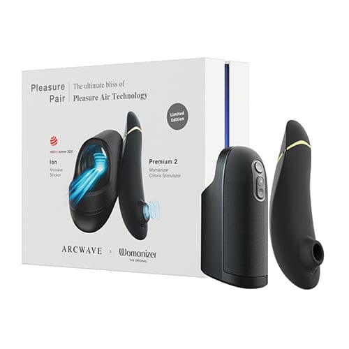 Arcwave - Pleasure Pair Collection Box Ion x Womanizer Premium 2 Couple Massager Set (Black) AW1009 Durio.sg