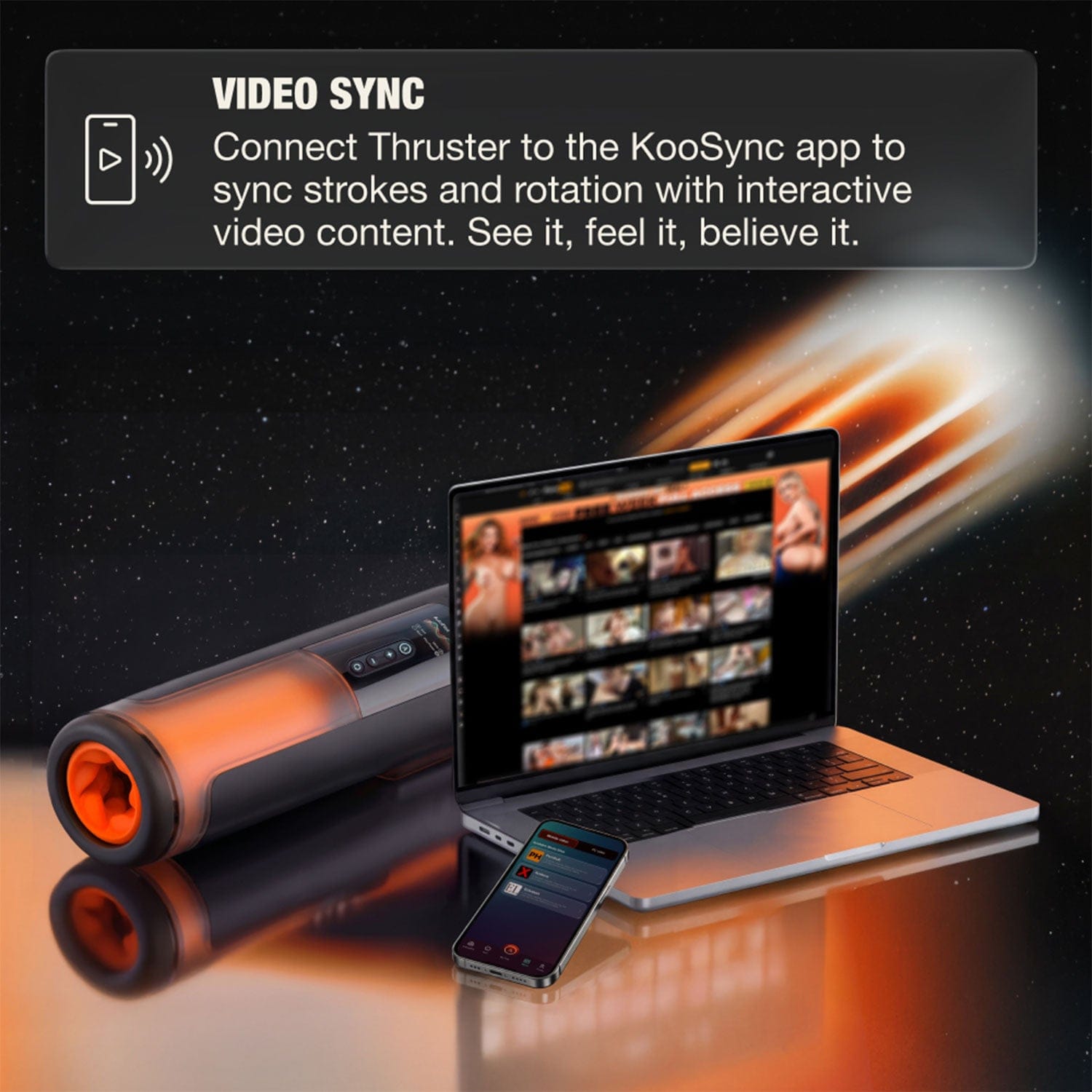 Arcwave - Thruster App Controlled Thrusting and Rotating Stroker Masturbator AW1019 Durio.sg