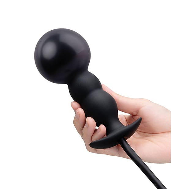 B-Vibe - Beaded Inflatable Anal Plug with HandPump (Black) BV1023 Durio.sg