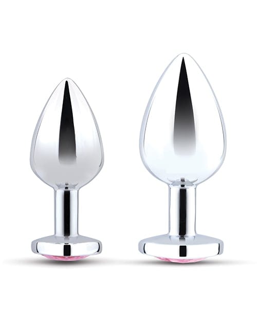 B-Vibe - Jewel Heart Metal Anal Plug Training Set (Silver) BV1025 Durio.sg