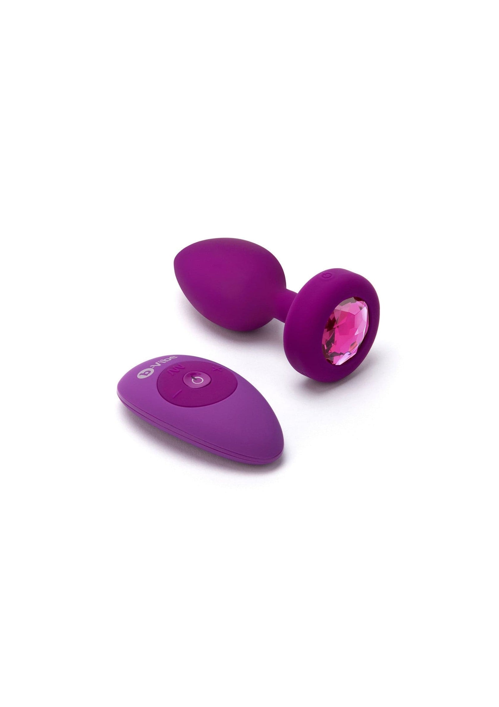 B-Vibe - Rechargeable Vibrating Jewel Anal Plug S/M (Pink) BV1026 Durio.sg