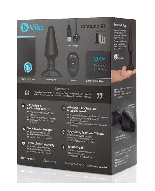 B-Vibe - Rimming Remote Control Anal Plug XL BV1018 Durio.sg
