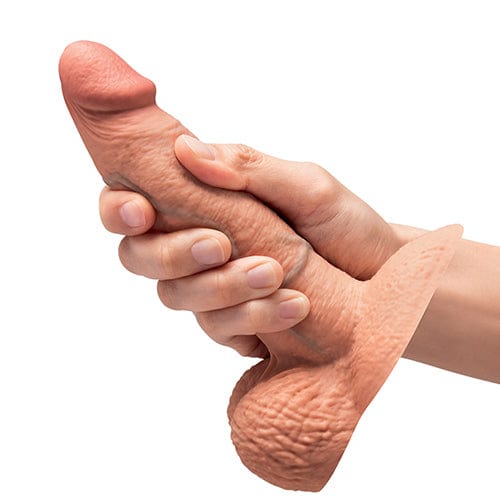 B Vibe - Slipskin 6" Girthy Realistic Dildo (Mocha) BV1019 Durio.sg