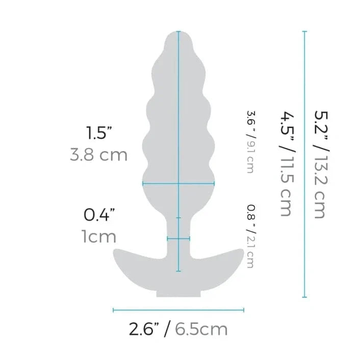 B Vibe - Unicorn Tail Vibrating Butt Plug Special Edition (Blue) BV1020 Durio.sg