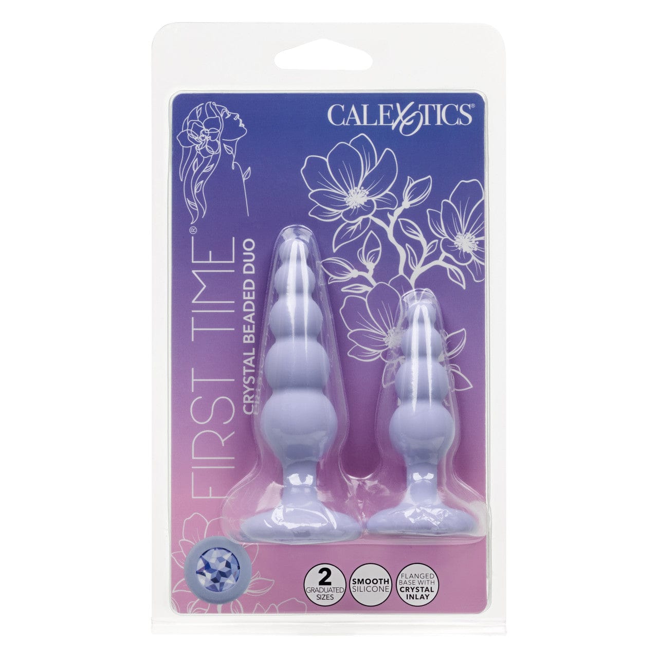 CalExotics - First Time Crystal Beaded Anal Probe Duo (Purple) CE2189 Durio.sg