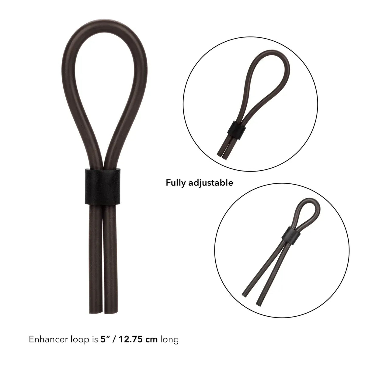 CalExotics - Silicone Stud Adjustable Lasso Cock Ring (Black) CE2200 Durio.sg