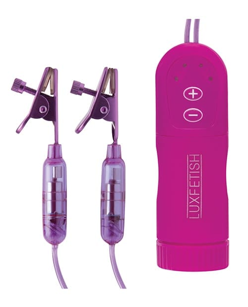 Lux Fetish - Vibrating Nipple Clamps with Wired Controller LXF1023 Durio.sg