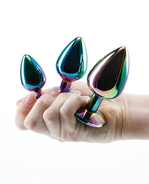 NS Novelties - Rear Assets Rainbow Gem Aluminium Anal Trainer Kit NS1176 Durio.sg