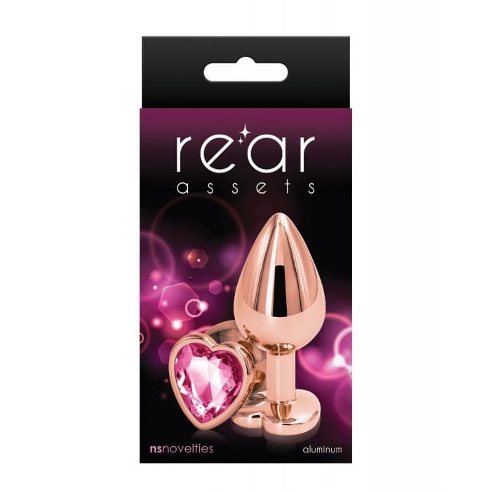 NS Novelties - Rear Assets Rose Gold Heart Aluminium Anal Plug (Pink) NS1177 Durio.sg
