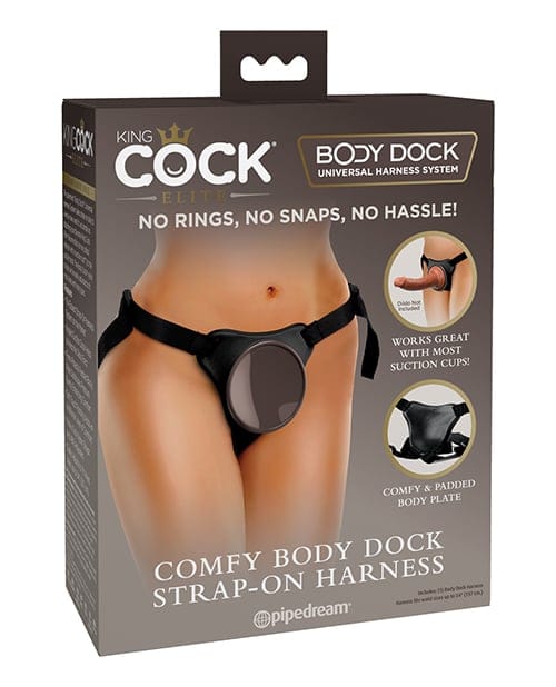 Pipedream - King Cock Elite Comfy Body Dock Strap On Harness (Black) PD2067 Durio.sg