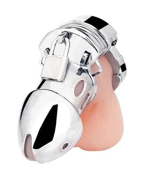 Blue Line - Obedience Metal Chastity Cage (Silver) BL1016 Durio.sg