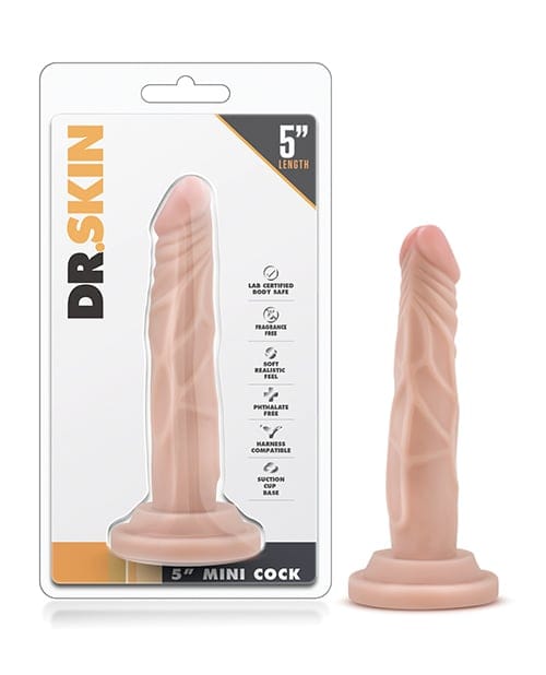 Blush Novelties - Dr Skin Mini Slim Suction Cup Dildo (Beige) BN1167 Durio.sg