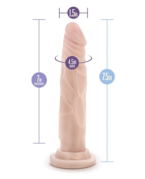 Blush Novelties - Dr Skin Silicone Dr Carter Posable Suction Dildo (Beige) BN1174 Durio.sg