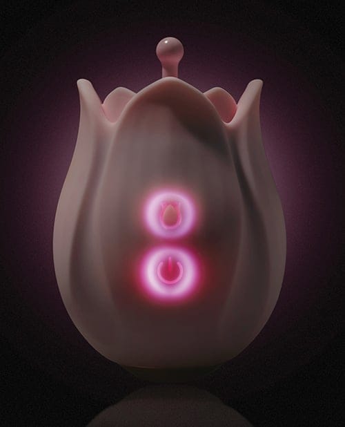 Blush Novelties - Play With Me Romantic Rose Rechargeable Silicone Clitoral Vibrator (Pink) BN1178 Durio.sg