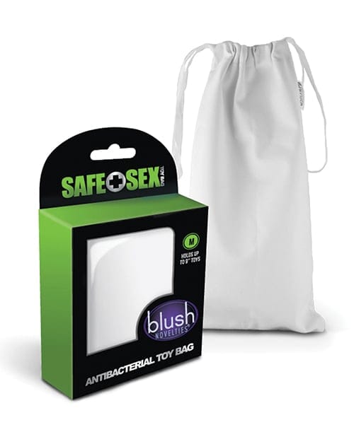 Blush Novelties - Safe Sex Antibacterial Toy Storage Bag Medium (White) / White