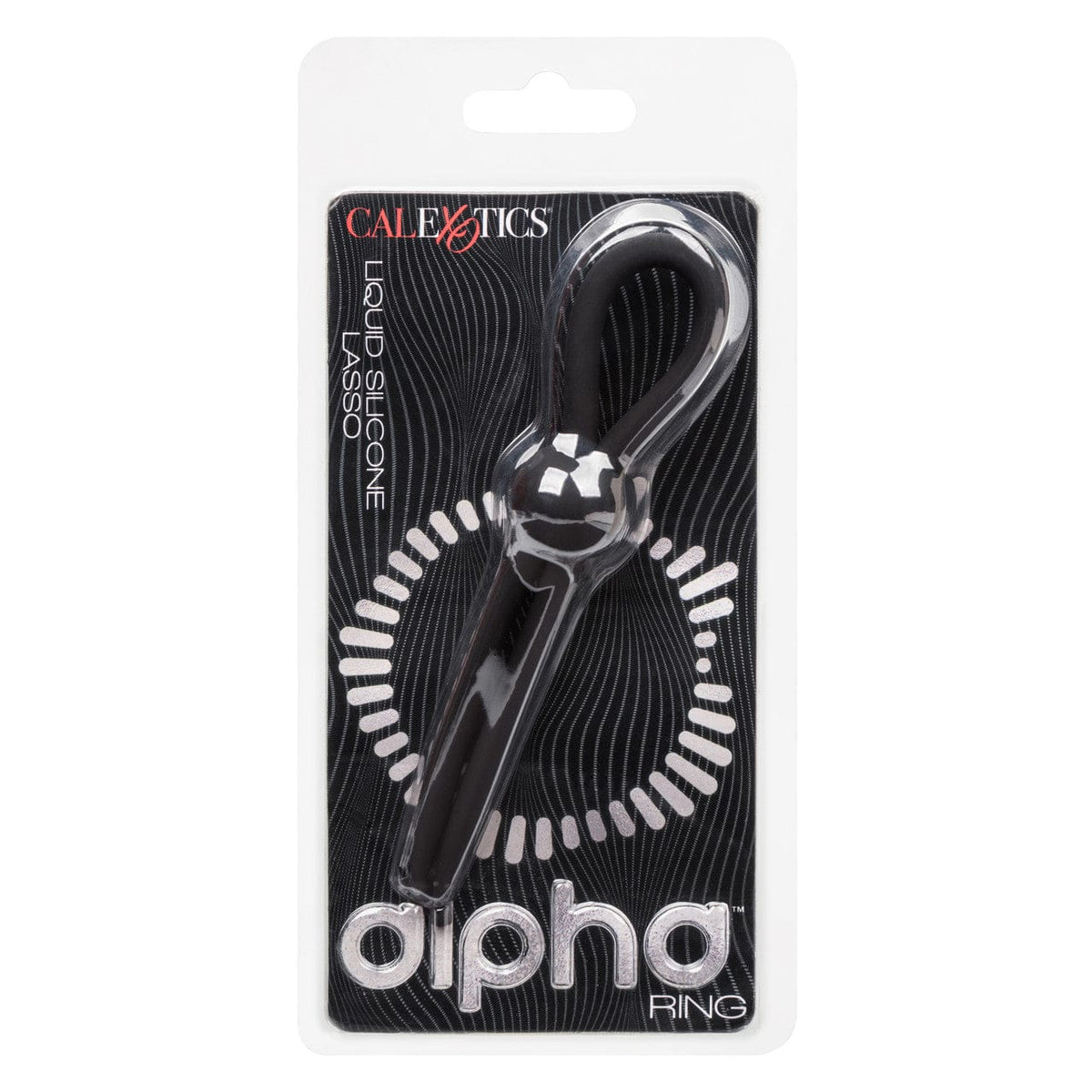 CalExotics - Alpha Liquid Silicone Adjustable Lasso Cock Ring (Black) CE2181 Durio.sg