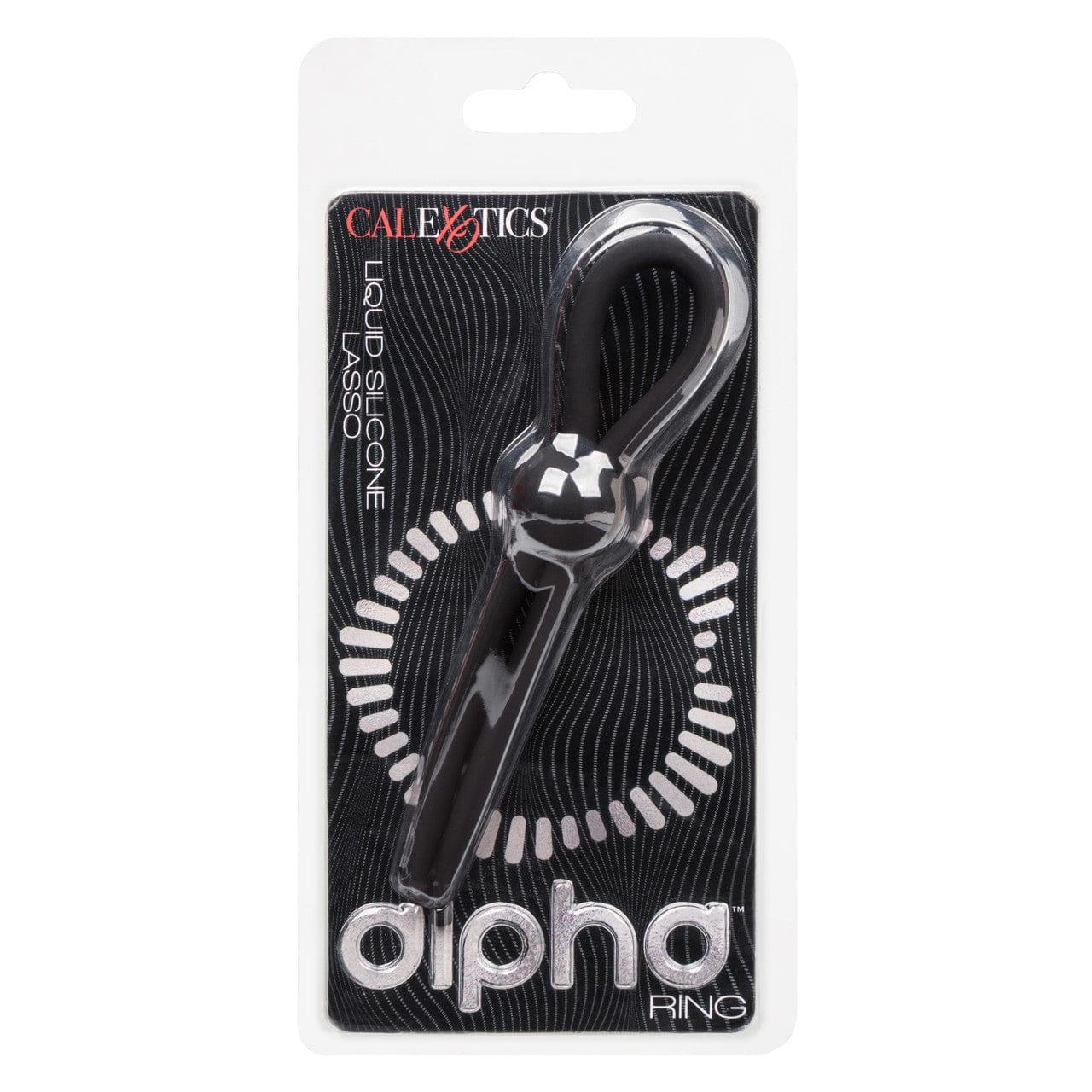 CalExotics - Alpha Liquid Silicone Adjustable Lasso Cock Ring (Black) CE2181 Durio.sg