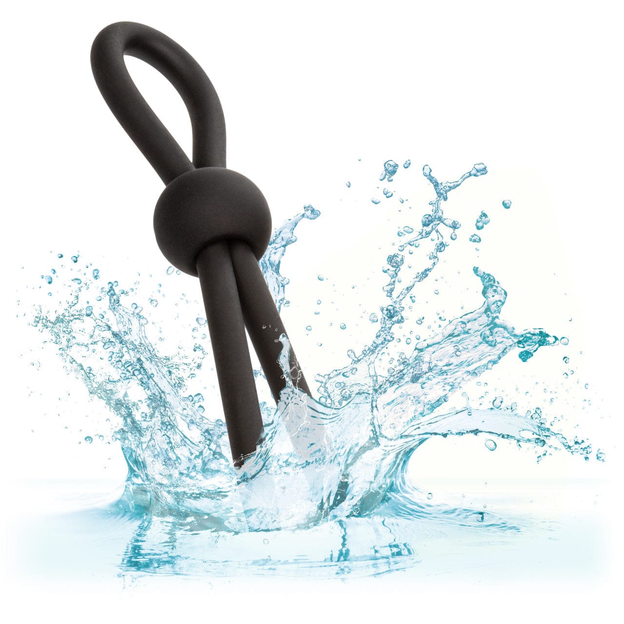 CalExotics - Alpha Liquid Silicone Adjustable Lasso Cock Ring (Black) CE2181 Durio.sg