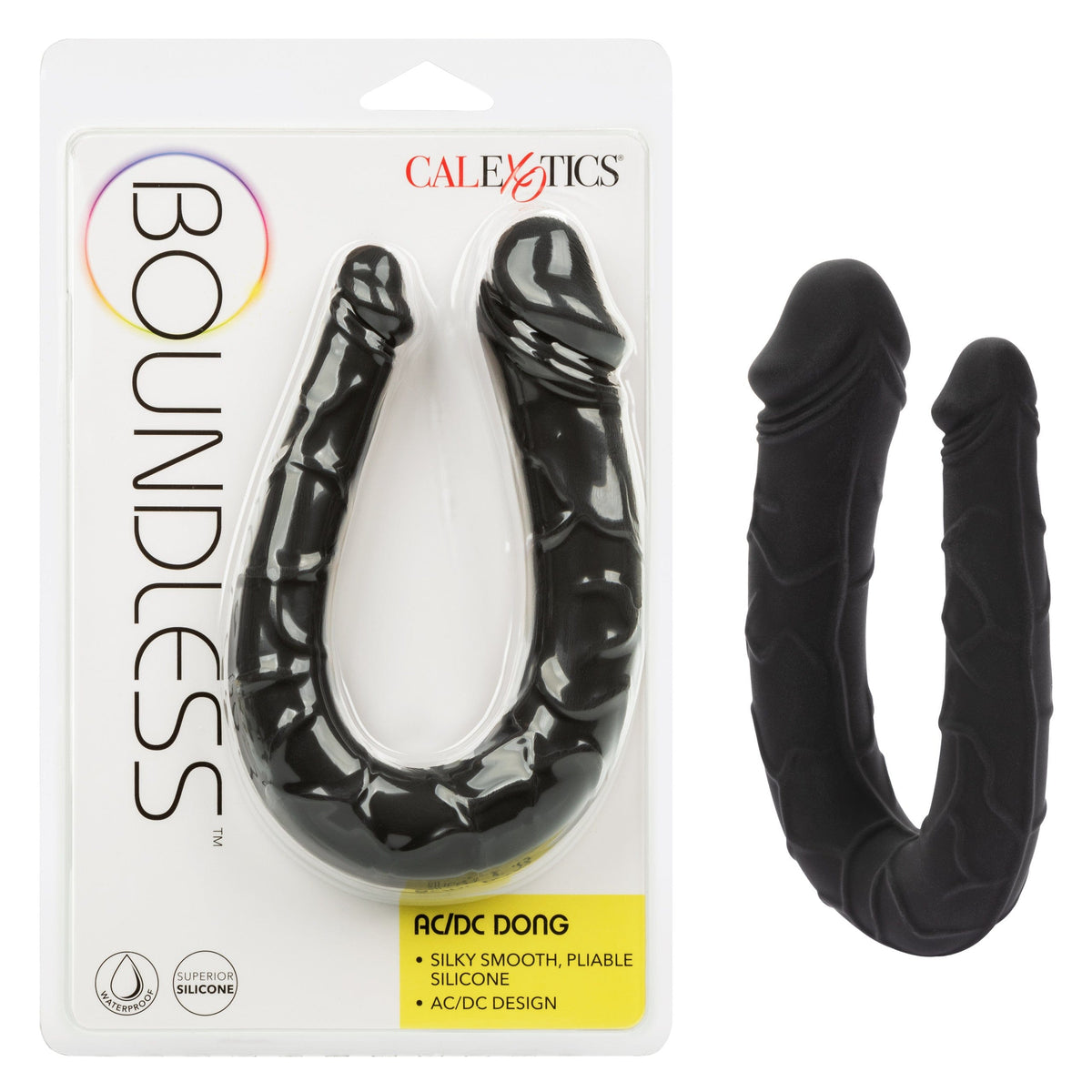 CalExotics - Boundless AC/DC Flexible Double Ended Silicone Dildo (Black) CE2186 Durio.sg