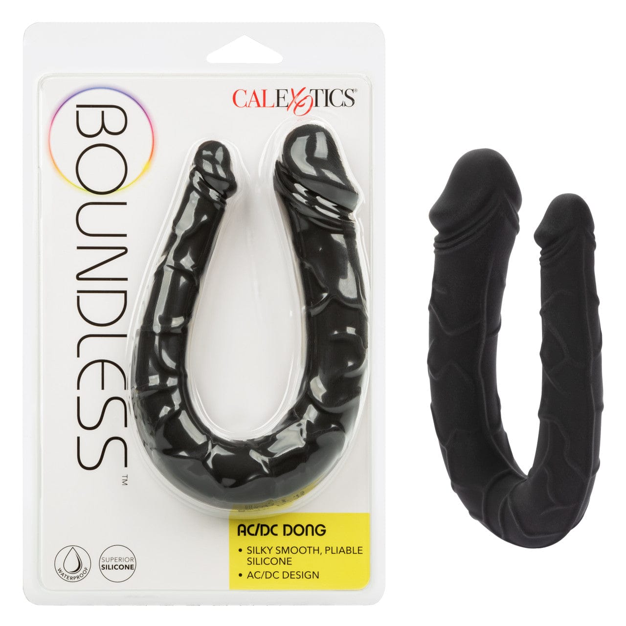 CalExotics - Boundless AC/DC Flexible Double Ended Silicone Dildo (Black) CE2186 Durio.sg