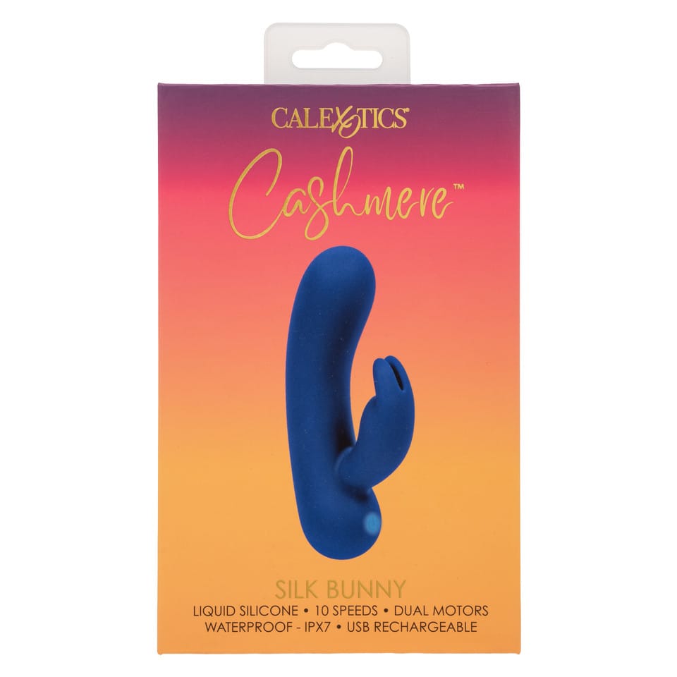 CalExotics - Cashmere Silk Bunny Rechargeable Rabbit Vibrator (Blue) CE2146 Durio.sg