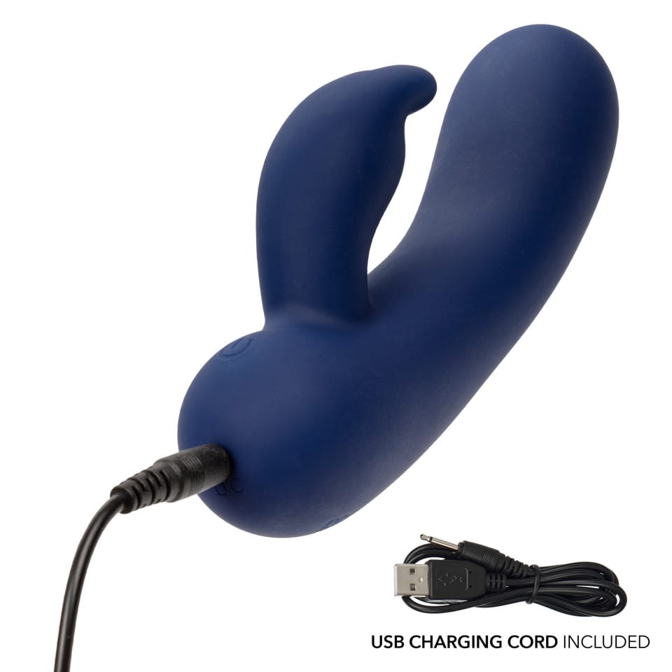 CalExotics - Cashmere Silk Bunny Rechargeable Rabbit Vibrator (Blue) CE2146 Durio.sg
