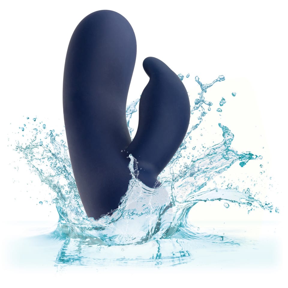 CalExotics - Cashmere Silk Bunny Rechargeable Rabbit Vibrator (Blue) CE2146 Durio.sg