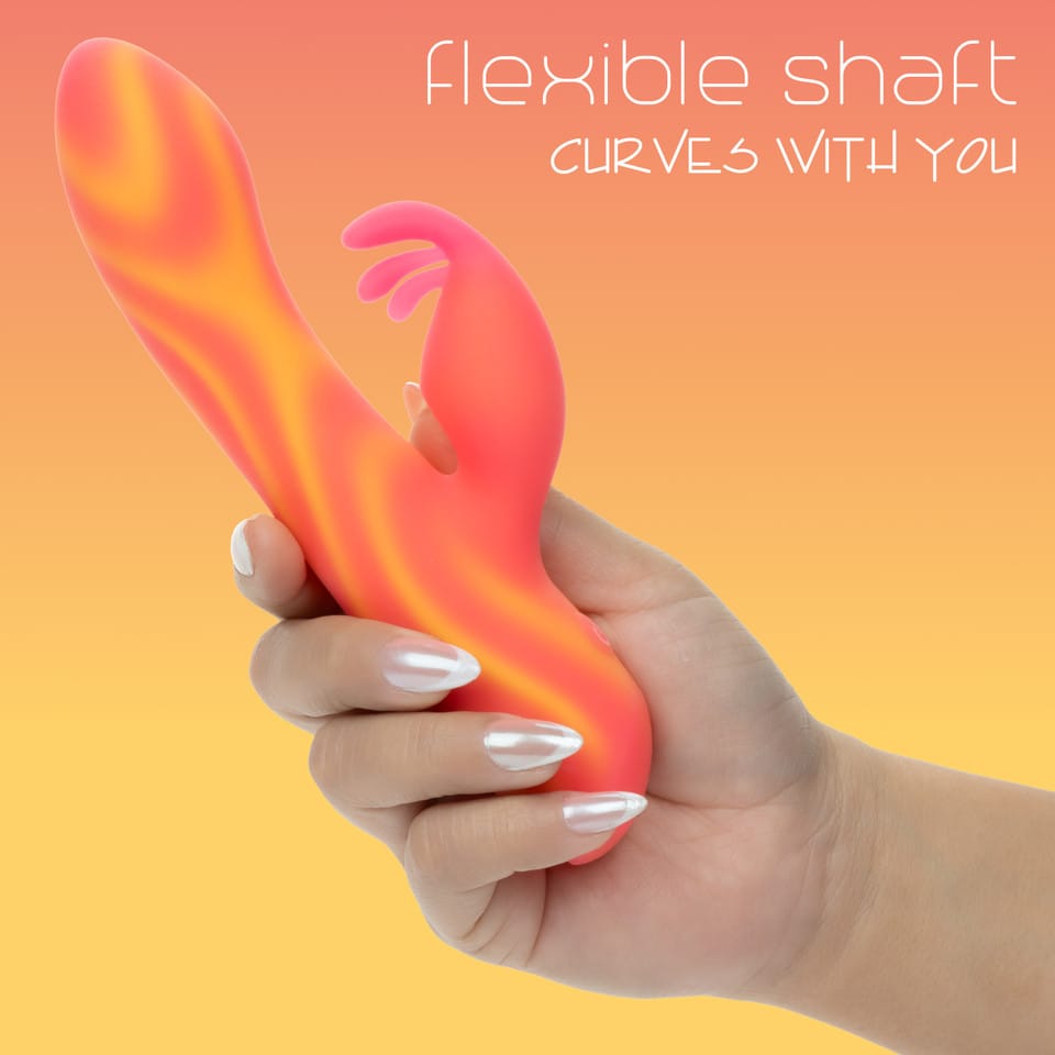 CalExotics - Endless Summer Moonlight Magic Rechargeable Rabbit Vibrator (Orange) CE2149 Durio.sg