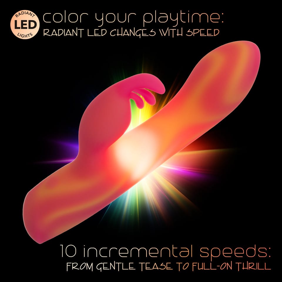 CalExotics - Endless Summer Moonlight Magic Rechargeable Rabbit Vibrator (Orange) CE2149 Durio.sg